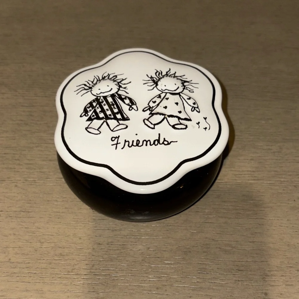 Friends Keepsake Trinket Box by Children of the Inner Light Round W/Lid Enesco